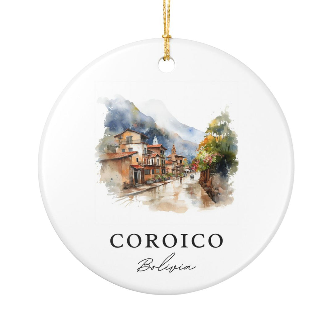 Coroico Bolivia Ornament: Unique Coroico Souvenir, Coroico Bolivia Xmas Decor, and Authentic Coroico Gift