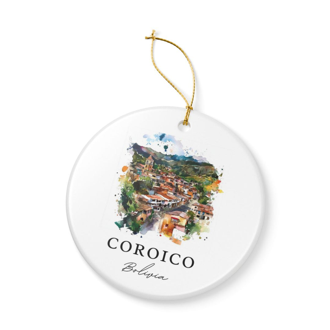 Coroico Bolivia Ornament: Unique Coroico Souvenir, Coroico Bolivia Xmas Decor, and Authentic Coroico Gift