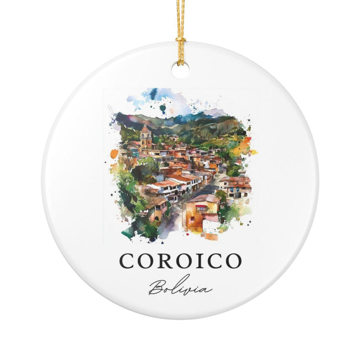 Coroico Bolivia Ornament: Unique Coroico Souvenir, Coroico Bolivia Xmas Decor, and Authentic Coroico Gift