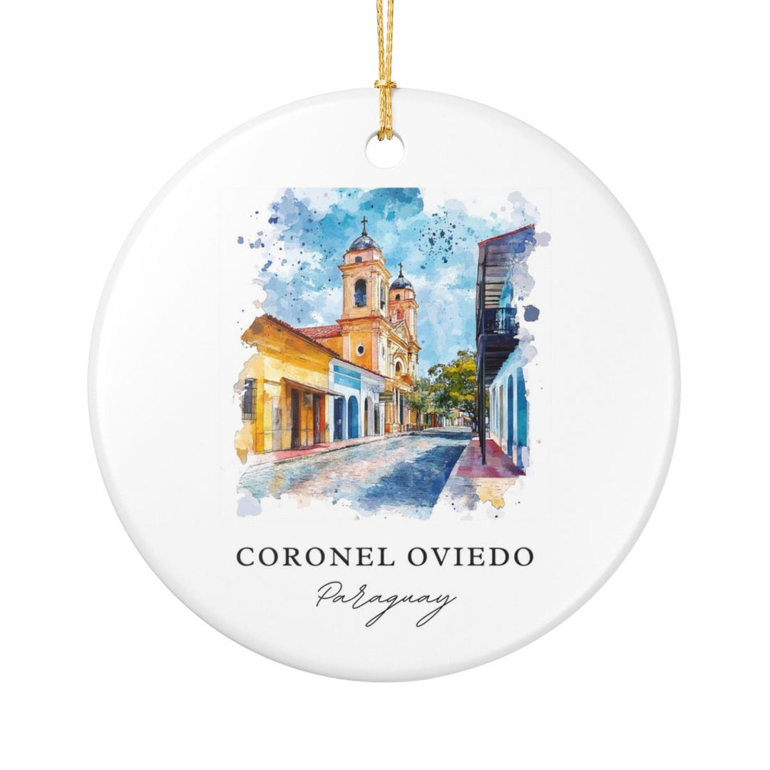Coronel Oviedo Paraguay Ornament: Unique Coronel Oviedo Paraguay Souvenir, Coronel Oviedo Paraguay Xmas Decor, and Authentic Coronel Oviedo Paraguay Gift