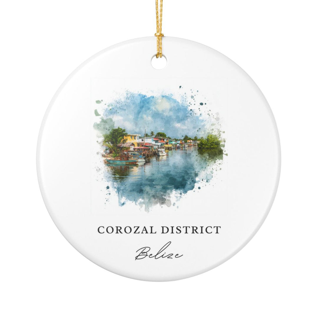 Corozal District Belize Ornament: Unique Corozal District Belize Souvenir, Corozal District Belize Xmas Decor, and Authentic Corozal District Belize Gift