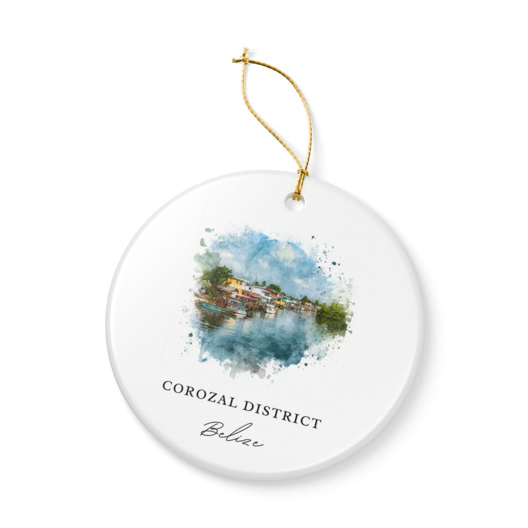 Corozal District Belize Ornament: Unique Corozal District Belize Souvenir, Corozal District Belize Xmas Decor, and Authentic Corozal District Belize Gift