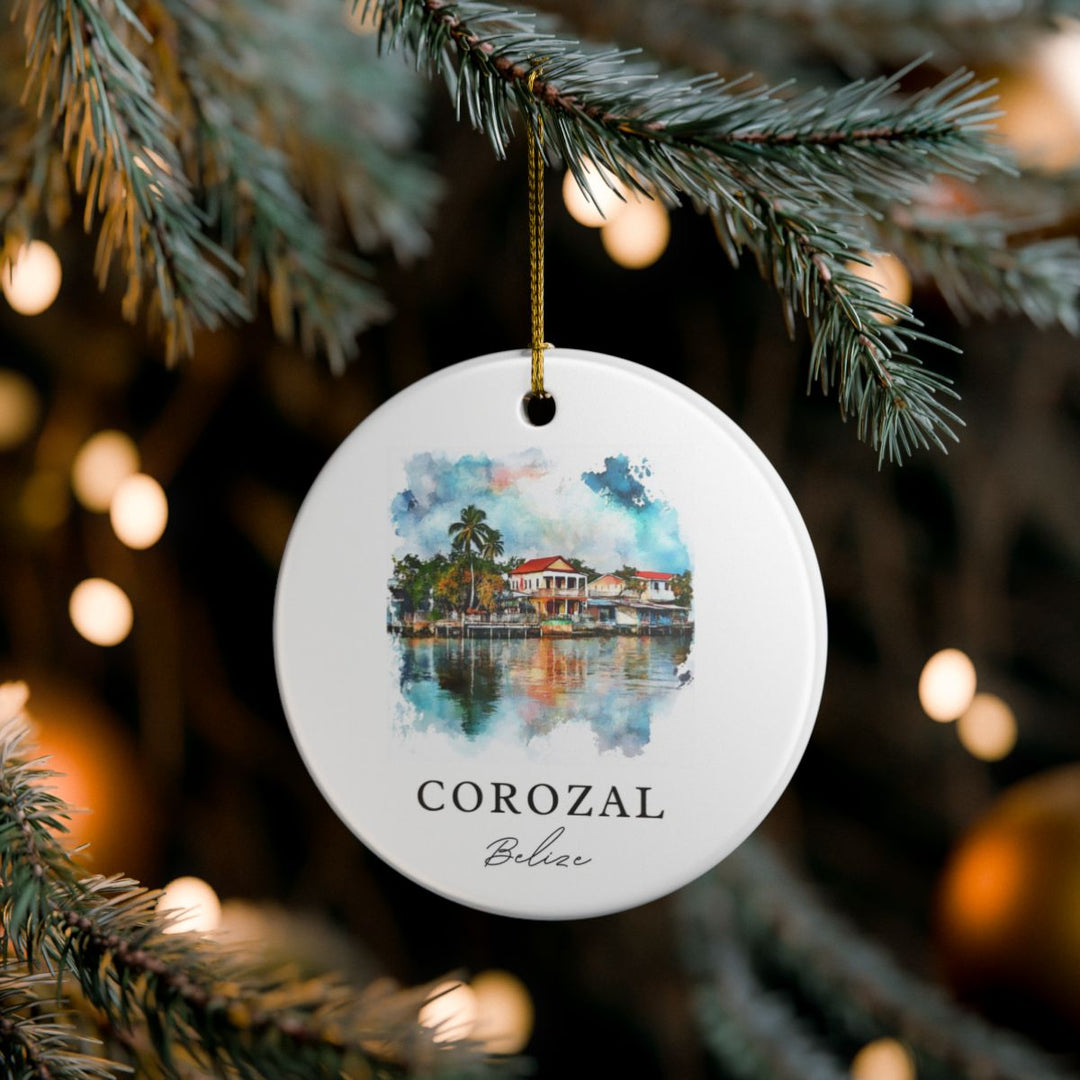 Corozal Ornament: Unique Corozal Souvenir, Corozal Xmas Decor, and Authentic Corozal Gift