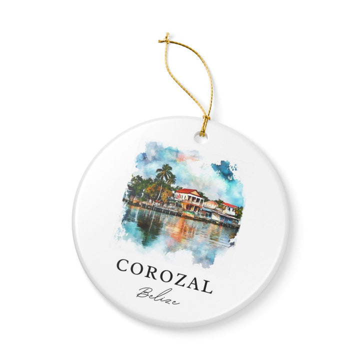 Corozal Ornament: Unique Corozal Souvenir, Corozal Xmas Decor, and Authentic Corozal Gift