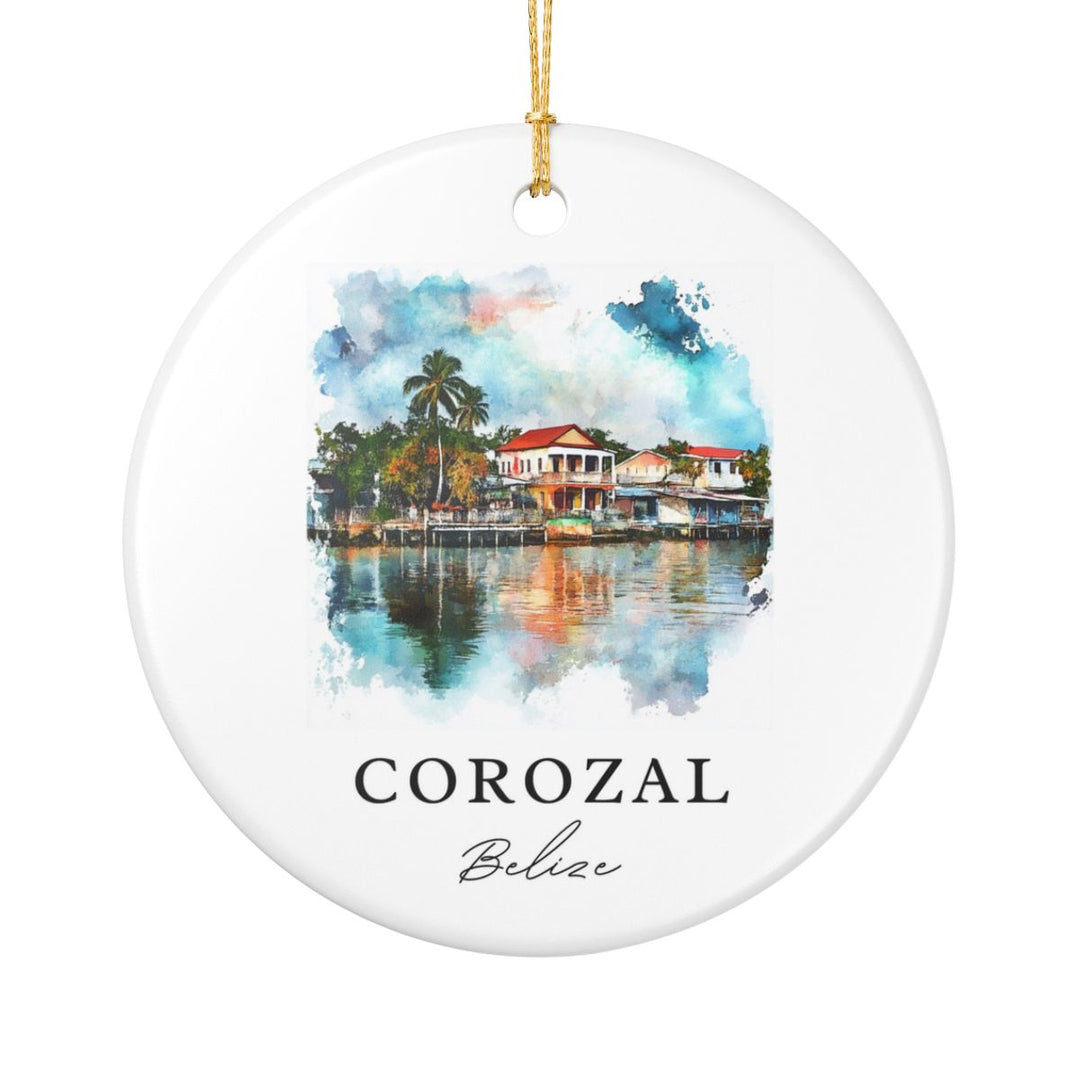 Corozal Ornament: Unique Corozal Souvenir, Corozal Xmas Decor, and Authentic Corozal Gift