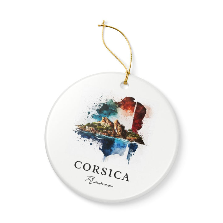 Corsica France Ornament: Unique Corsica Souvenir, Corsica France Xmas Decor, and Authentic Corsica Gift