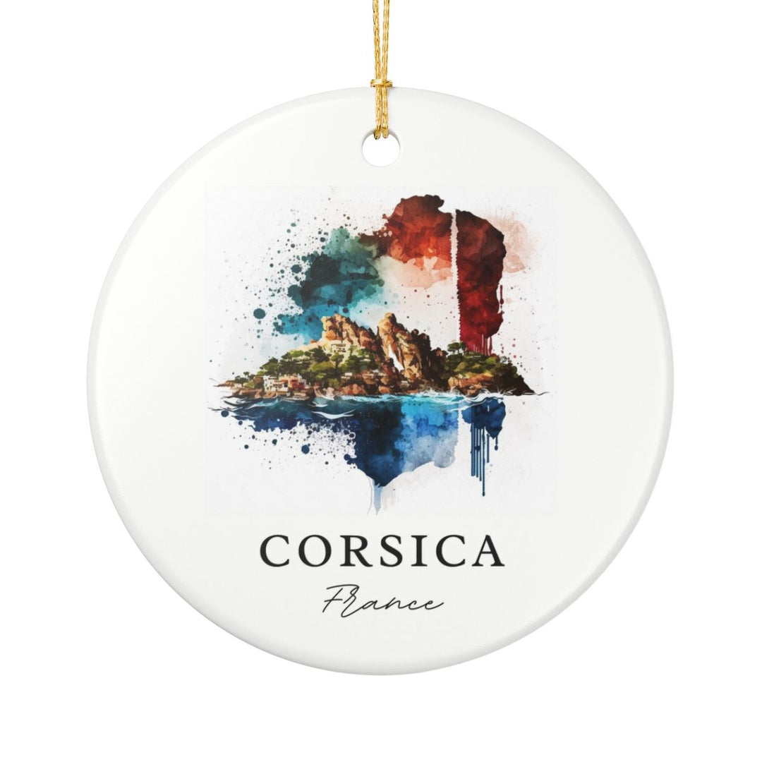 Corsica France Ornament: Unique Corsica Souvenir, Corsica France Xmas Decor, and Authentic Corsica Gift