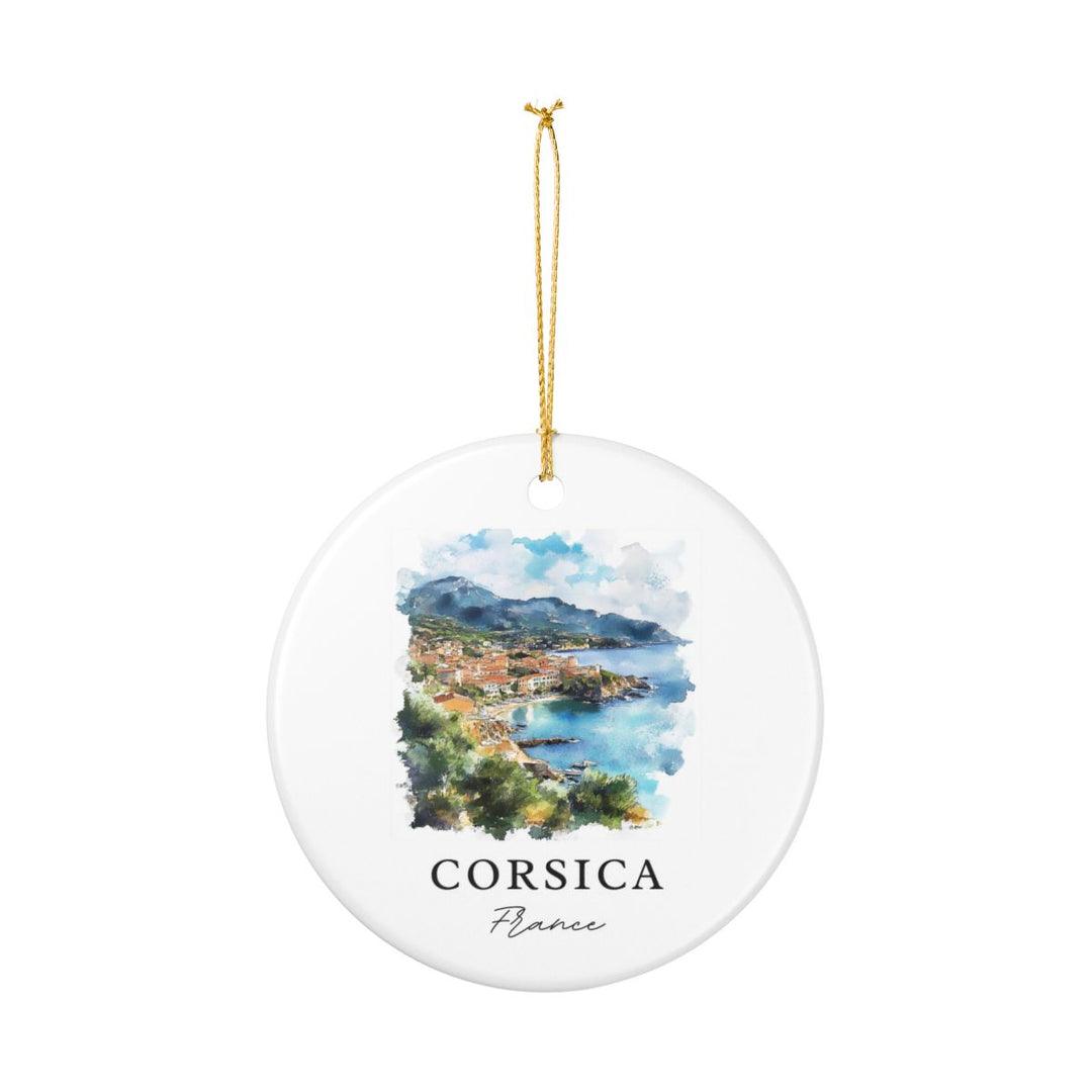 Corsica France Ornament: Unique Corsica Souvenir, Corsica France Xmas Decor, and Authentic Corsica Gift