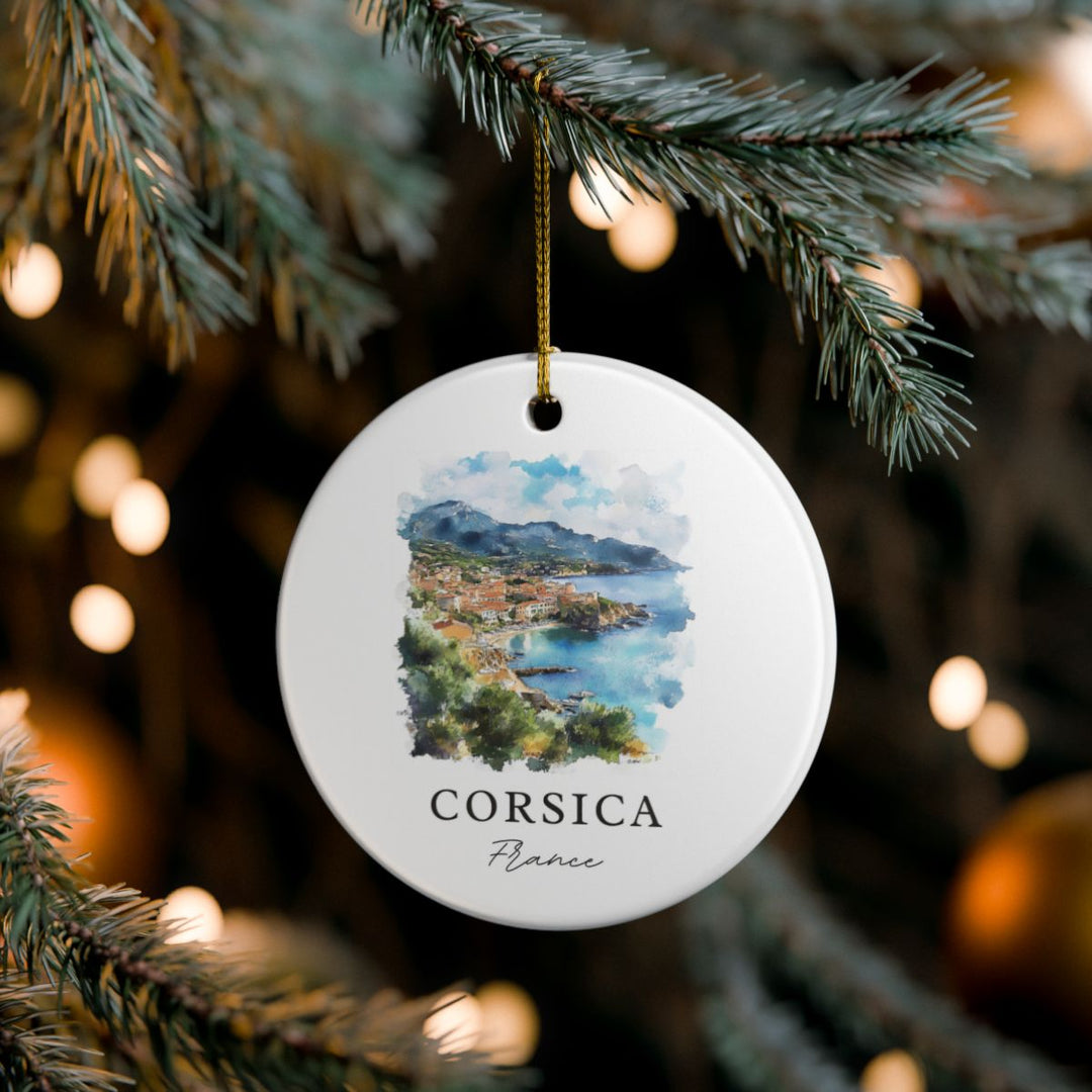 Corsica France Ornament: Unique Corsica Souvenir, Corsica France Xmas Decor, and Authentic Corsica Gift