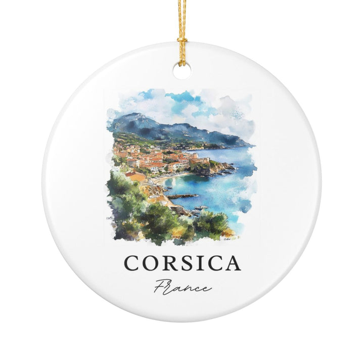 Corsica France Ornament: Unique Corsica Souvenir, Corsica France Xmas Decor, and Authentic Corsica Gift