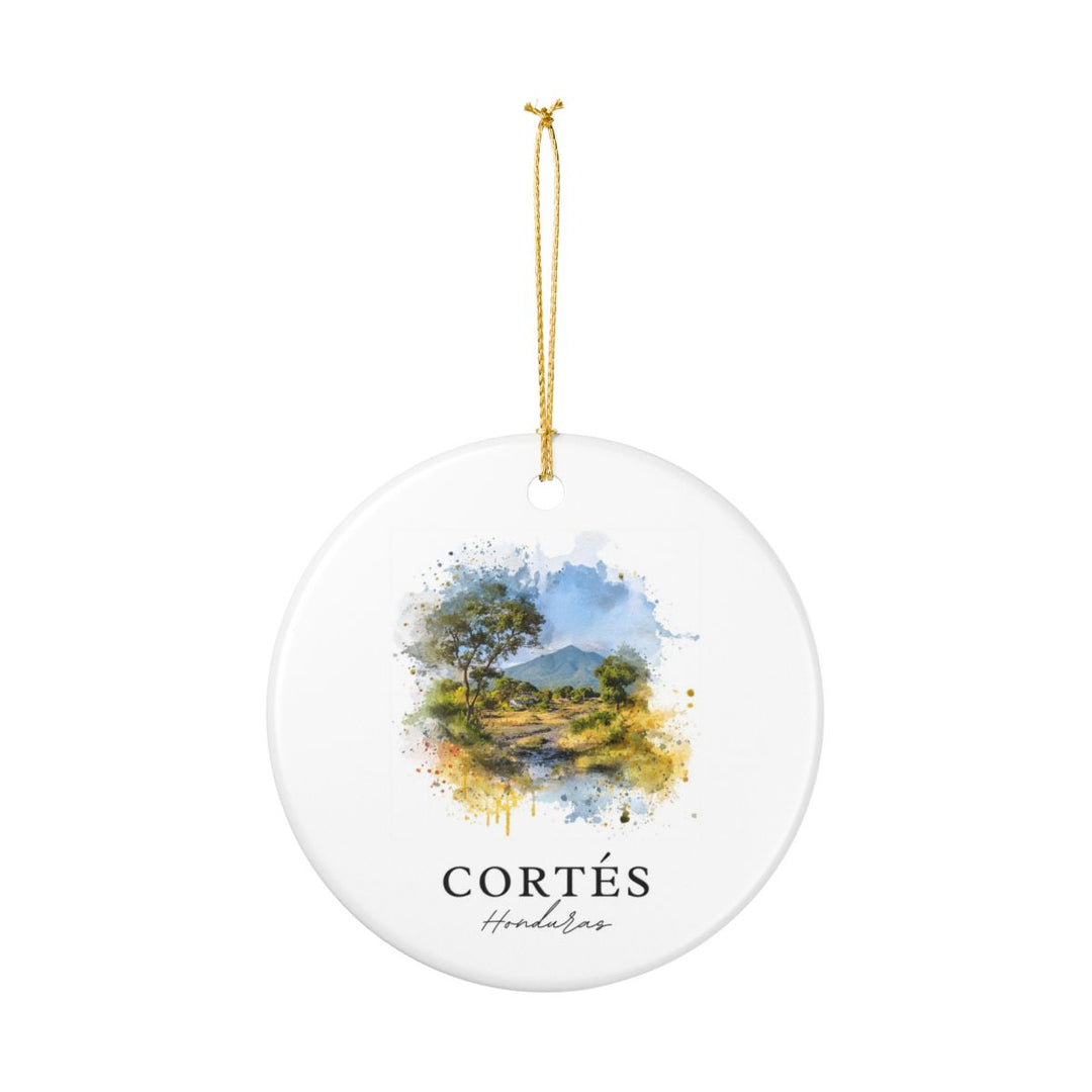 Cortés Honduras Ornament: Unique Cortés Honduras Souvenir, Cortés Honduras Xmas Decor, and Authentic Cortés Honduras Gift
