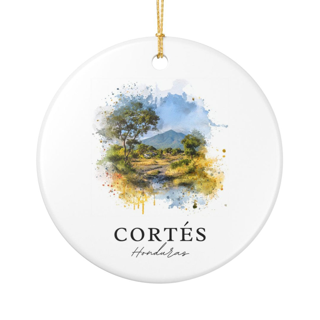 Cortés Honduras Ornament: Unique Cortés Honduras Souvenir, Cortés Honduras Xmas Decor, and Authentic Cortés Honduras Gift