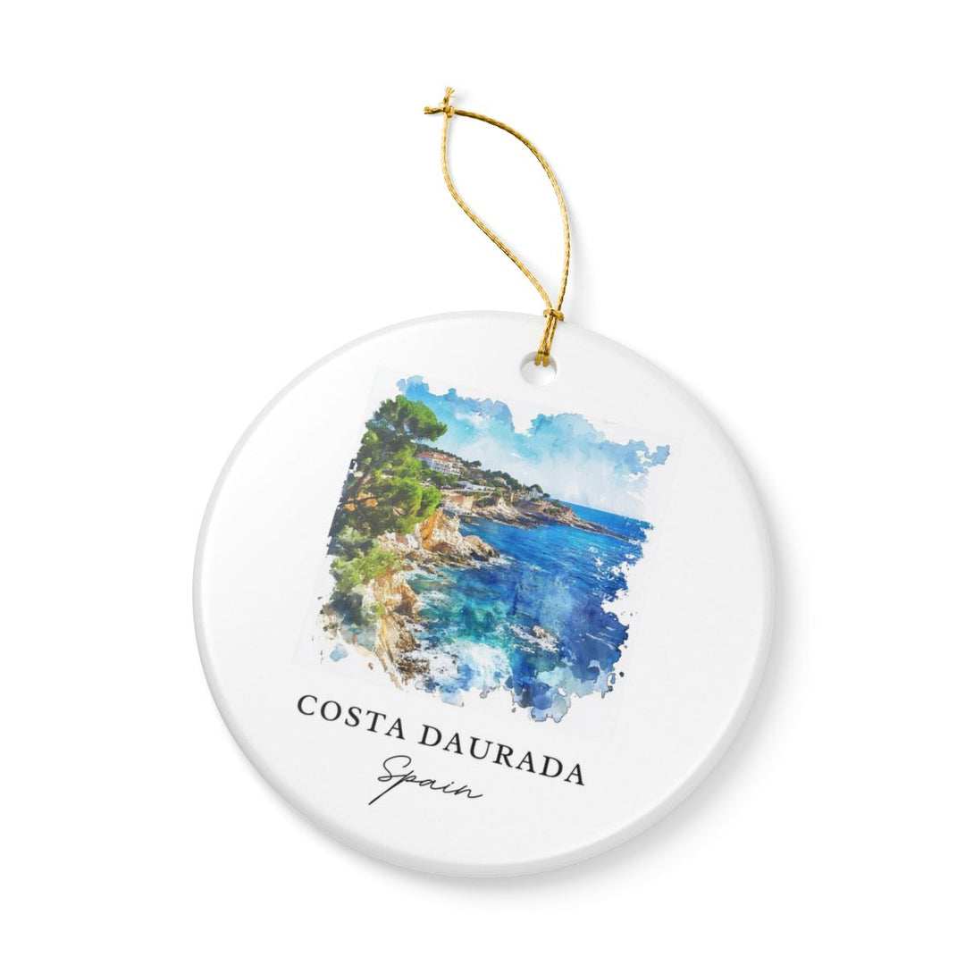 Costa Daurada Spain Ornament: Unique Costa Daurada Souvenir, Costa Daurada Spain Xmas Decor, and Authentic Costa Daurada Gift