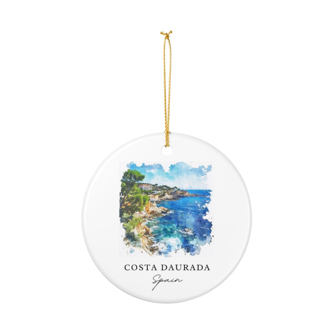 Costa Daurada Spain Ornament: Unique Costa Daurada Souvenir, Costa Daurada Spain Xmas Decor, and Authentic Costa Daurada Gift