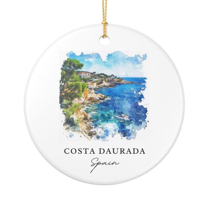 Costa Daurada Spain Ornament: Unique Costa Daurada Souvenir, Costa Daurada Spain Xmas Decor, and Authentic Costa Daurada Gift