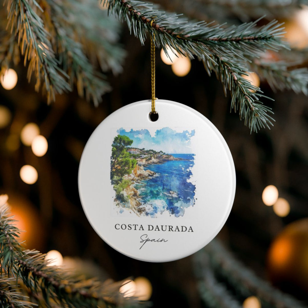 Costa Daurada Spain Ornament: Unique Costa Daurada Souvenir, Costa Daurada Spain Xmas Decor, and Authentic Costa Daurada Gift