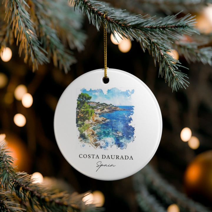 Costa Daurada Spain Ornament: Unique Costa Daurada Souvenir, Costa Daurada Spain Xmas Decor, and Authentic Costa Daurada Gift