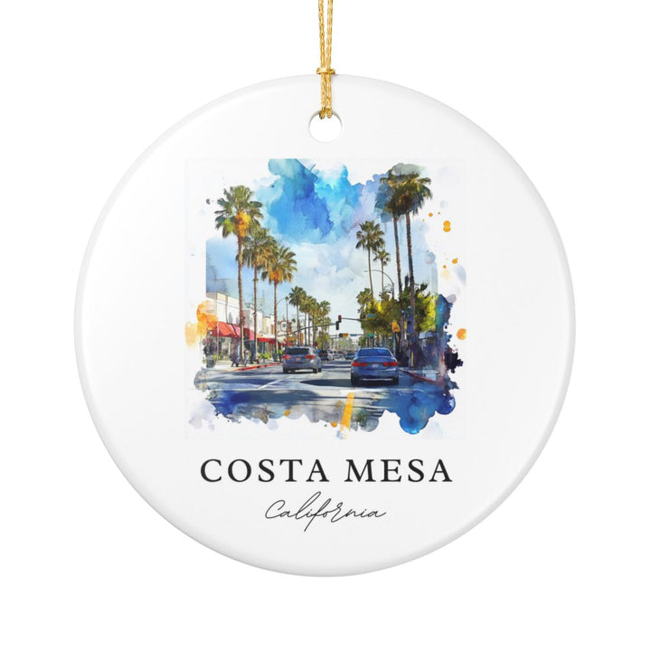 Costa Mesa Ornament: Unique Costa Mesa Souvenir, Costa Mesa Xmas Decor, and Authentic Costa Mesa Gift