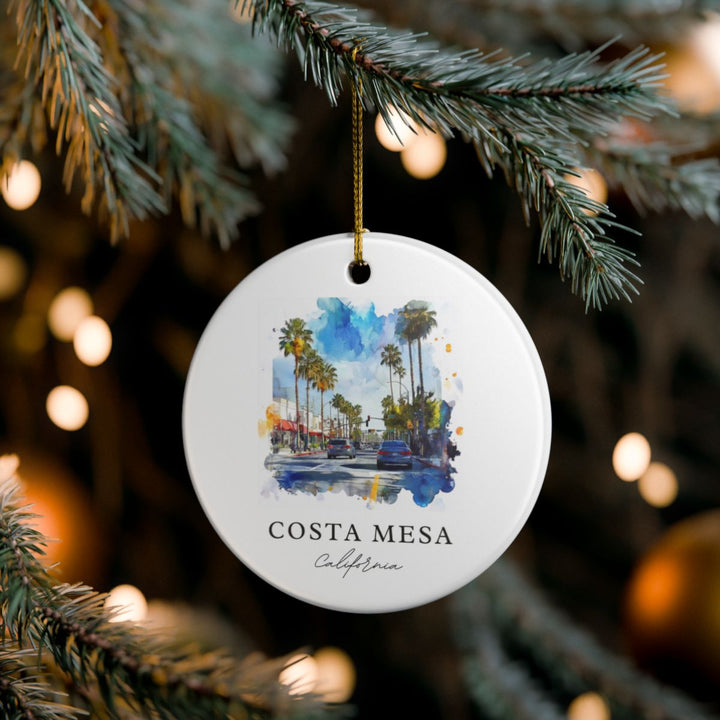 Costa Mesa Ornament: Unique Costa Mesa Souvenir, Costa Mesa Xmas Decor, and Authentic Costa Mesa Gift