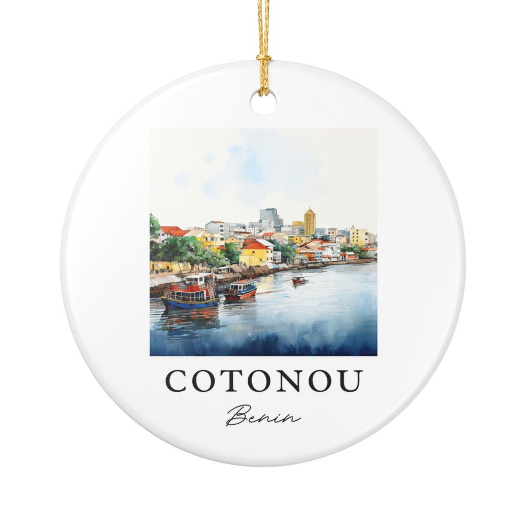 Cotonou Benin Ornament: Unique Cotonou Benin Souvenir, Cotonou Benin Xmas Decor, and Authentic Cotonou Benin Gift