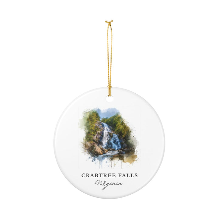 Crabtree Falls Virginia USA Ornament: Unique Crabtree Falls Souvenir, Crabtree Falls Virginia Xmas Decor, and Authentic Crabtree Falls Gift