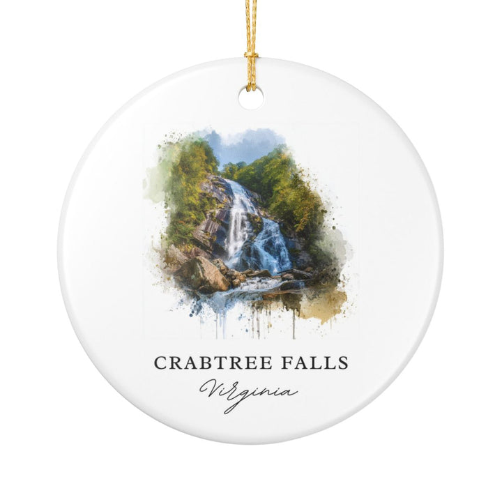 Crabtree Falls Virginia USA Ornament: Unique Crabtree Falls Souvenir, Crabtree Falls Virginia Xmas Decor, and Authentic Crabtree Falls Gift