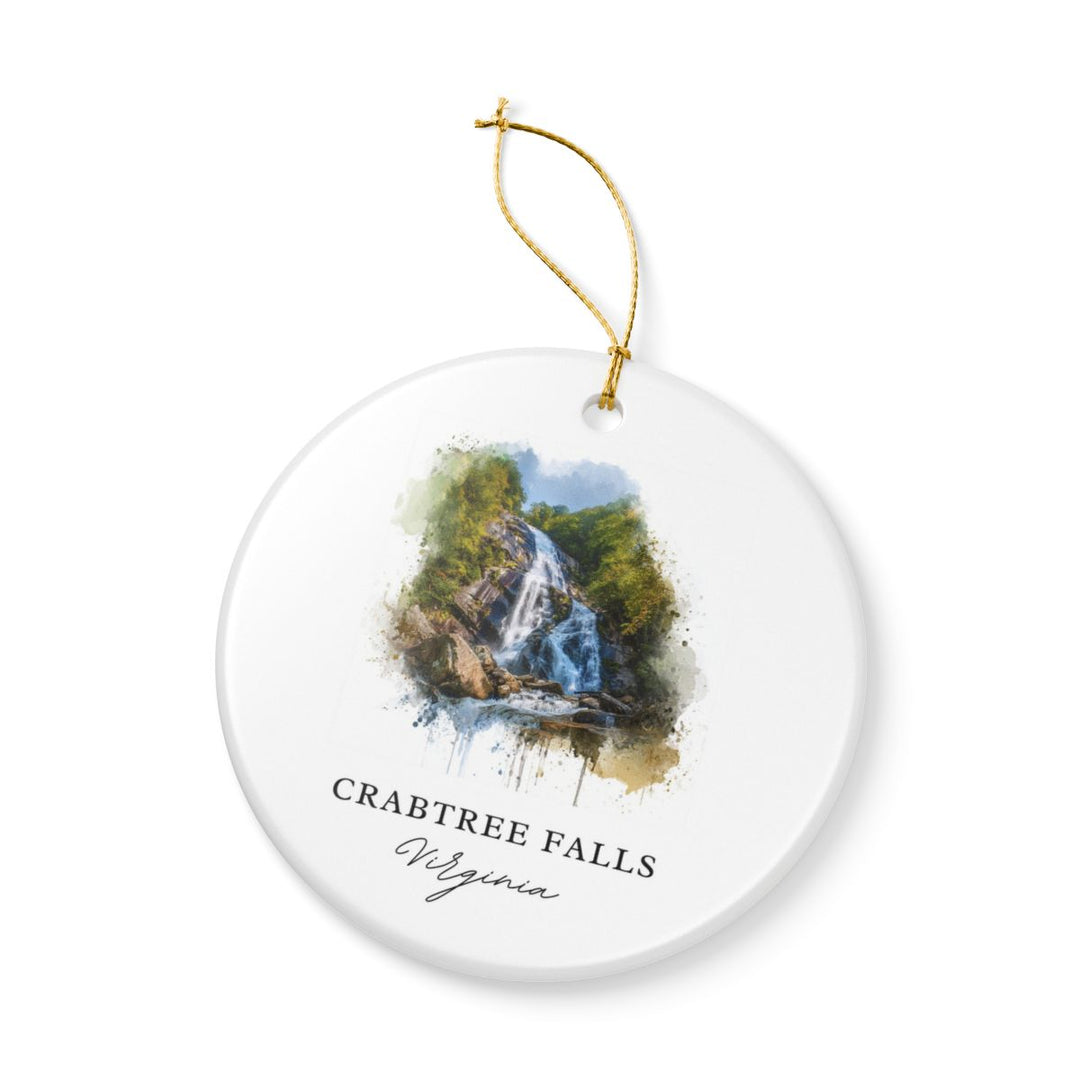 Crabtree Falls Virginia USA Ornament: Unique Crabtree Falls Souvenir, Crabtree Falls Virginia Xmas Decor, and Authentic Crabtree Falls Gift