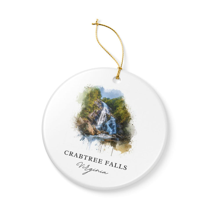 Crabtree Falls Virginia USA Ornament: Unique Crabtree Falls Souvenir, Crabtree Falls Virginia Xmas Decor, and Authentic Crabtree Falls Gift