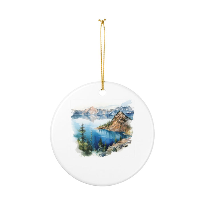 Crater Lake OR USA Ornament: Unique Crater Lake Souvenir, Crater Lake Oregon Xmas Decor, and Authentic Crater Lake Gift
