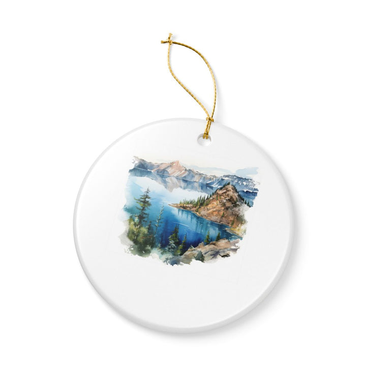 Crater Lake OR USA Ornament: Unique Crater Lake Souvenir, Crater Lake Oregon Xmas Decor, and Authentic Crater Lake Gift