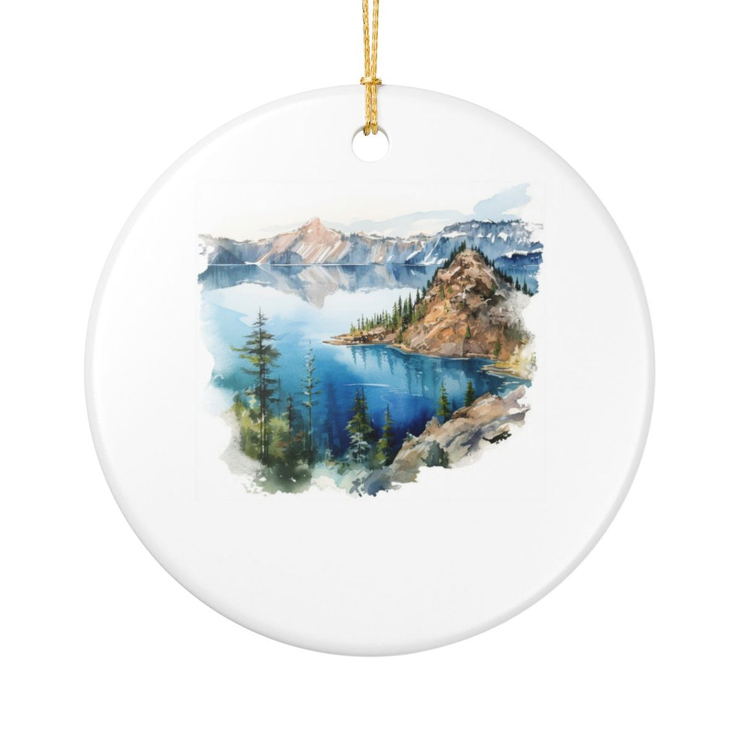 Crater Lake OR USA Ornament: Unique Crater Lake Souvenir, Crater Lake Oregon Xmas Decor, and Authentic Crater Lake Gift