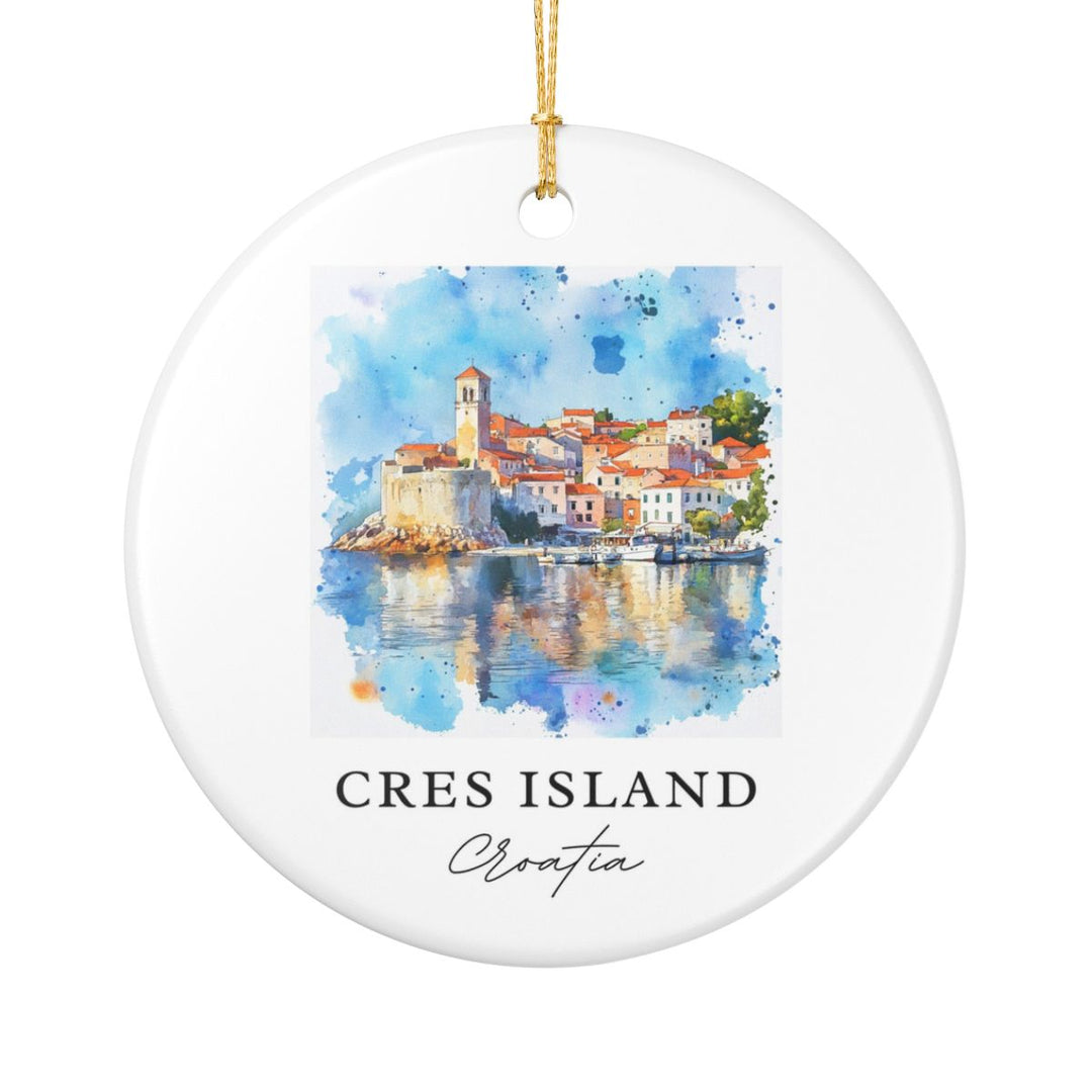 Cres Island Croatia Ornament: Unique Cres Island Souvenir, Cres Island Croatia Xmas Decor, and Authentic Cres Island Gift