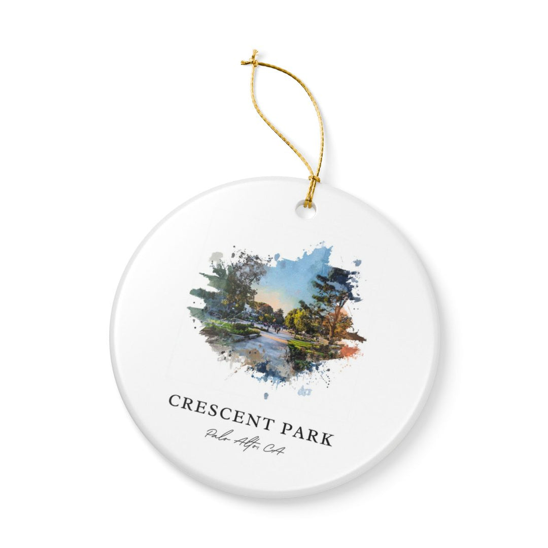 Crescent Park Palo Alto CA Ornament: Unique Crescent Park Palo Alto Souvenir, Crescent Park Palo Alto California Xmas Decor, and Authentic Crescent Park Palo Alto Gift