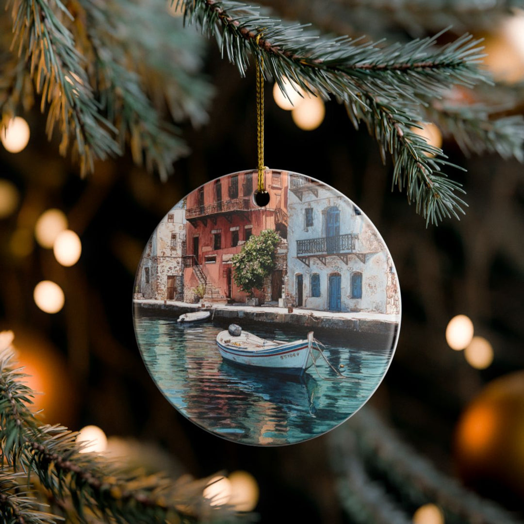 Crete Greece Ornament: Unique Crete Souvenir, Crete Greece Xmas Decor, and Authentic Crete Gift