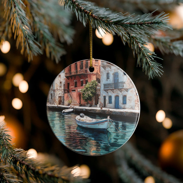 Crete Greece Ornament: Unique Crete Souvenir, Crete Greece Xmas Decor, and Authentic Crete Gift