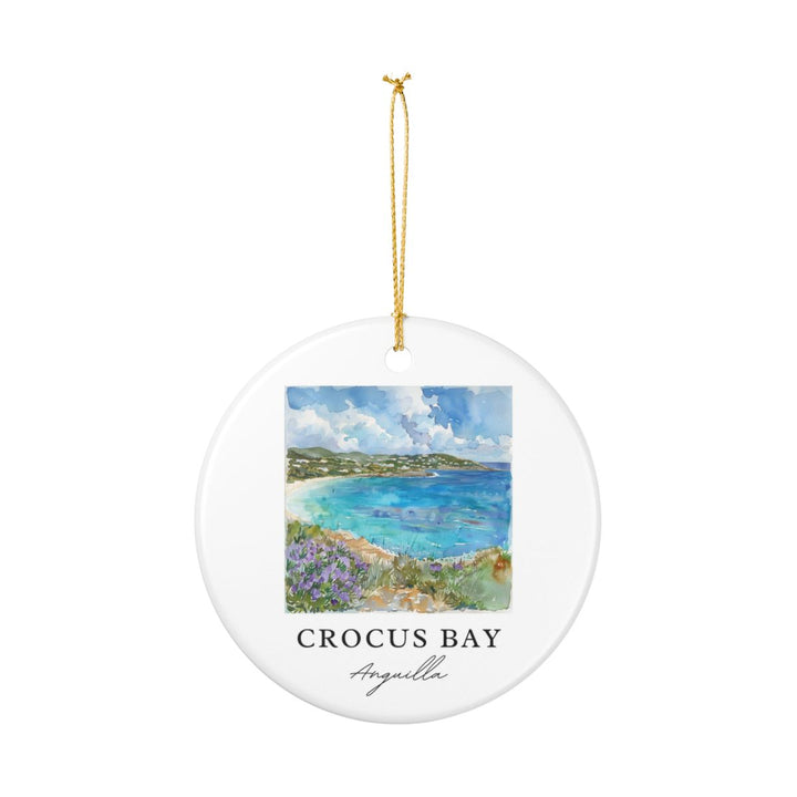 Crocus Bay Anguilla Ornament: Unique Crocus Bay Anguilla Souvenir, Crocus Bay Anguilla Xmas Decor, and Authentic Crocus Bay Anguilla Gift