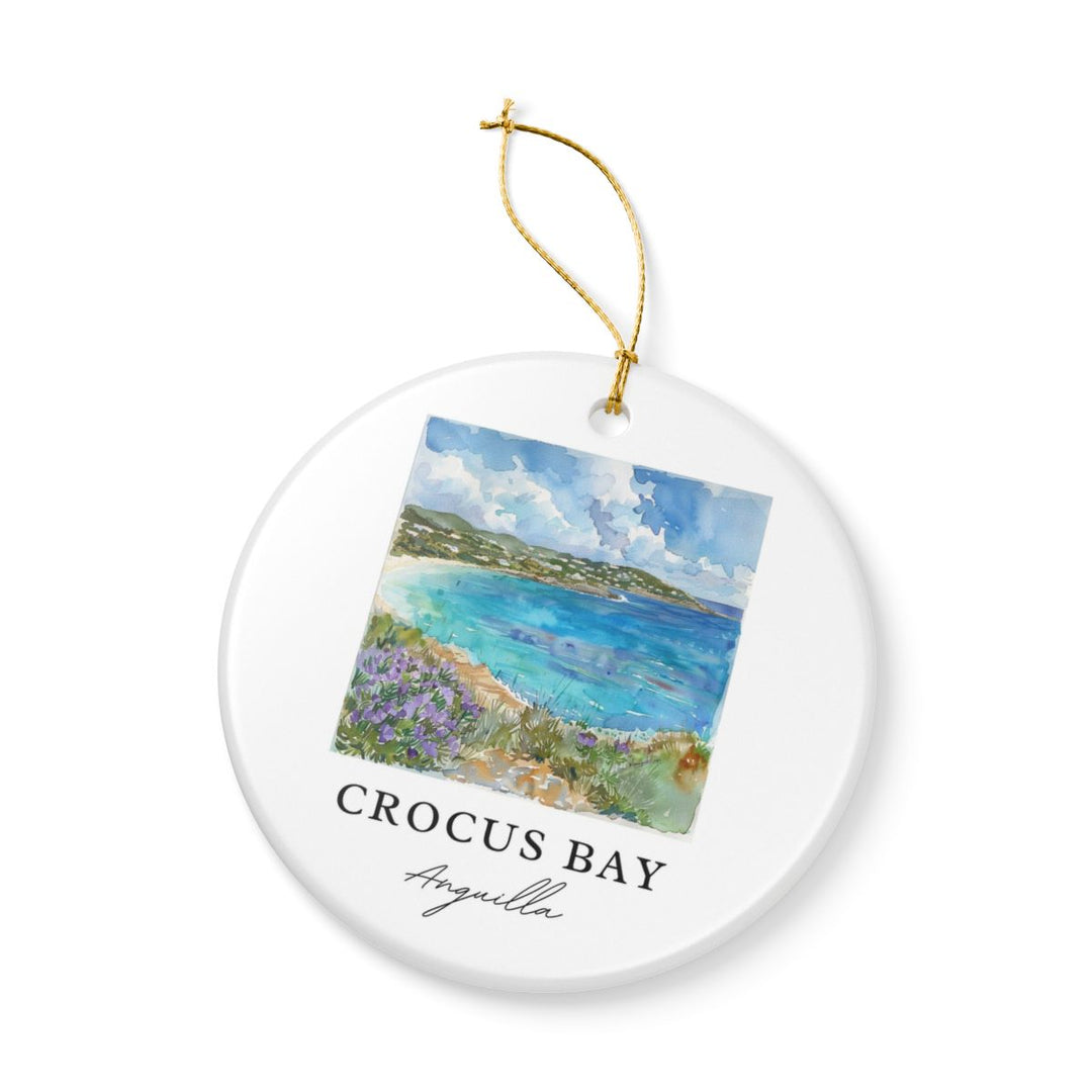 Crocus Bay Anguilla Ornament: Unique Crocus Bay Anguilla Souvenir, Crocus Bay Anguilla Xmas Decor, and Authentic Crocus Bay Anguilla Gift