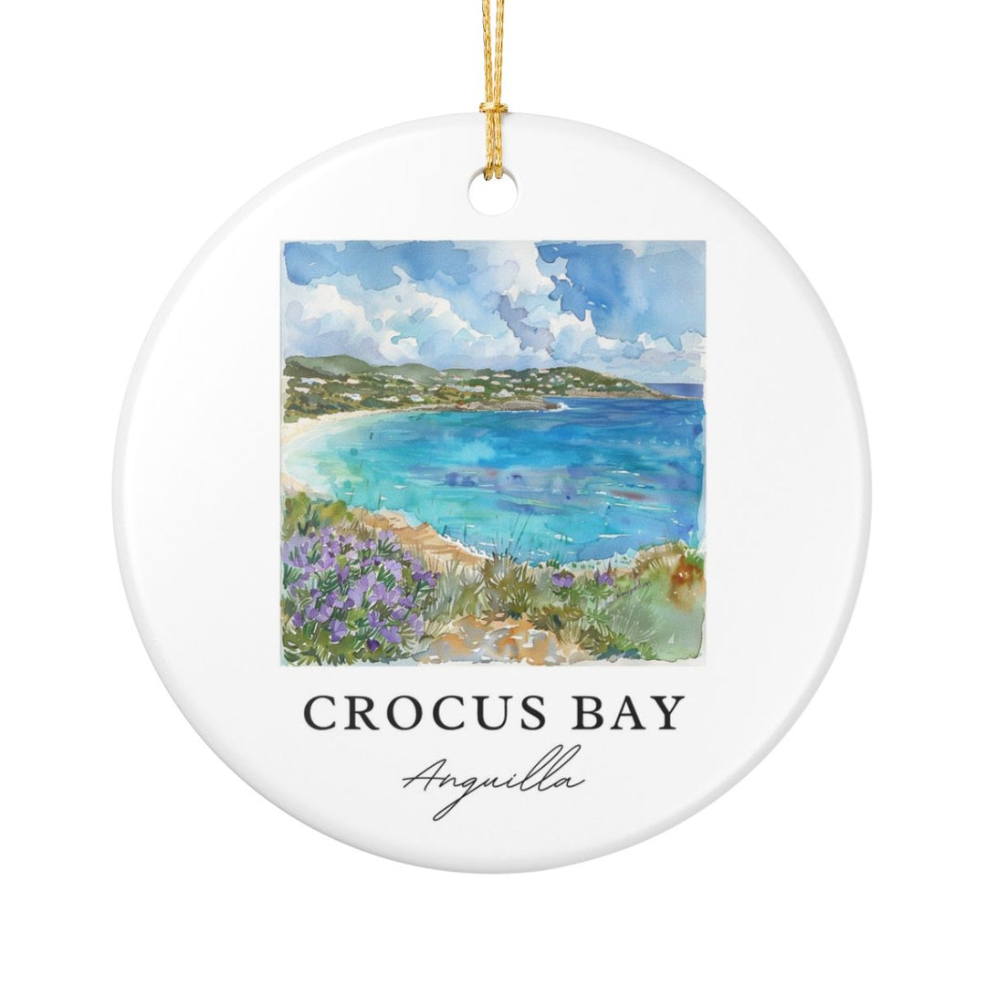 Crocus Bay Anguilla Ornament: Unique Crocus Bay Anguilla Souvenir, Crocus Bay Anguilla Xmas Decor, and Authentic Crocus Bay Anguilla Gift
