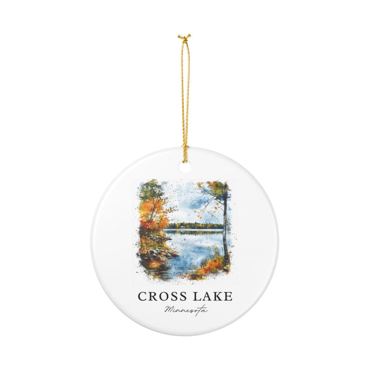 Cross Lake Minnesota Ornament: Unique Cross Lake Souvenir, Cross Lake Minnesota Xmas Decor, and Authentic Cross Lake Gift