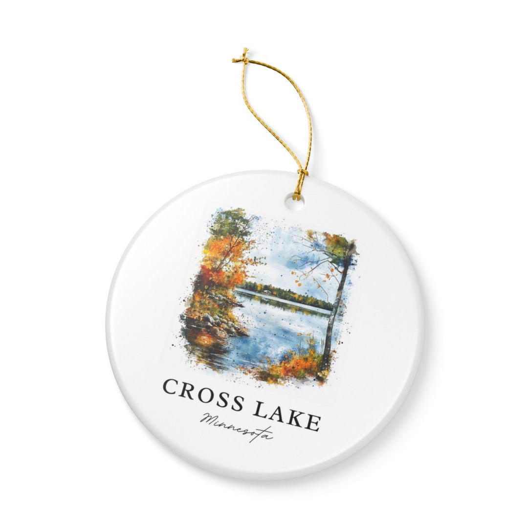 Cross Lake Minnesota Ornament: Unique Cross Lake Souvenir, Cross Lake Minnesota Xmas Decor, and Authentic Cross Lake Gift