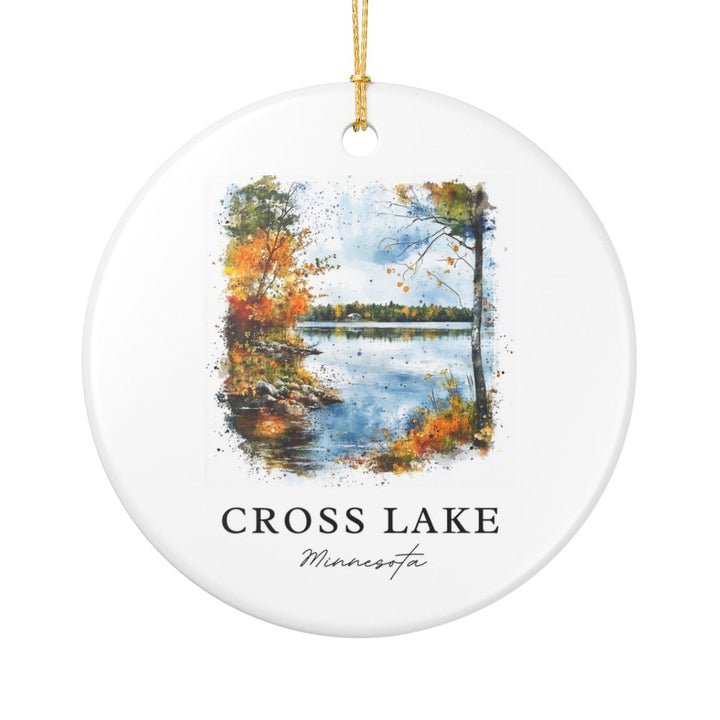 Cross Lake Minnesota Ornament: Unique Cross Lake Souvenir, Cross Lake Minnesota Xmas Decor, and Authentic Cross Lake Gift