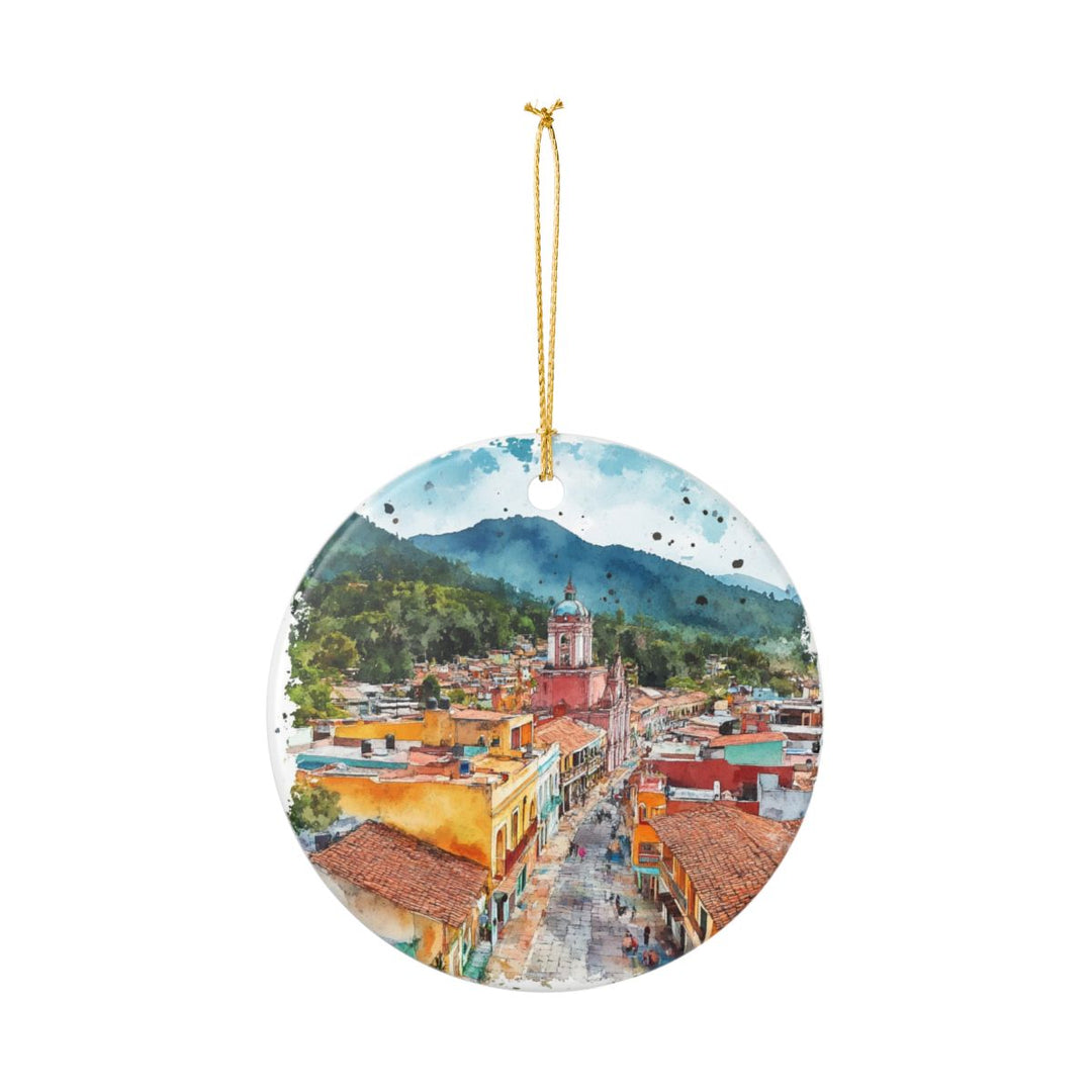 Cuetzalan Mexico Ornament: Unique Cuetzalan Souvenir, Cuetzalan Mexico Xmas Decor, and Authentic Cuetzalan Gift