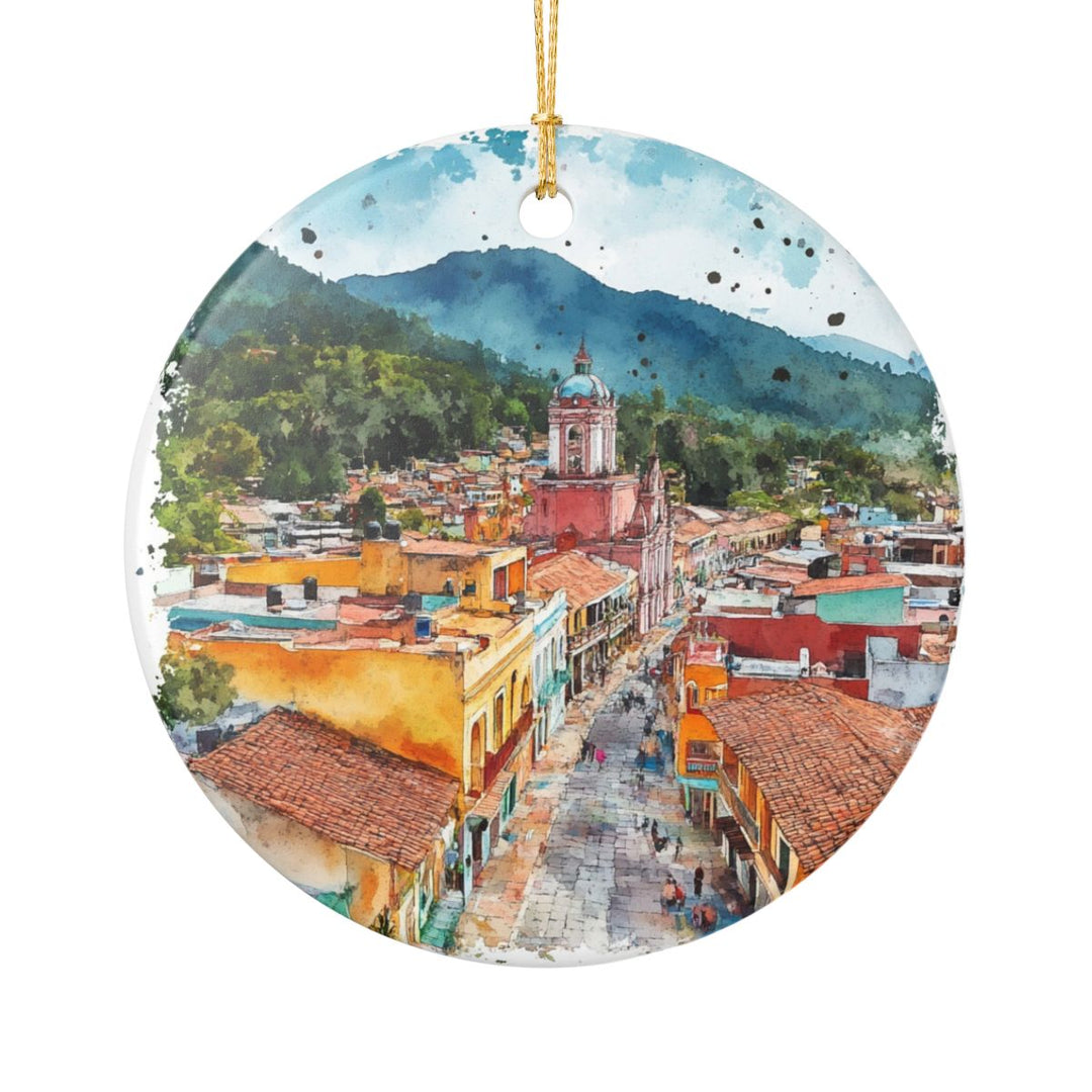 Cuetzalan Mexico Ornament: Unique Cuetzalan Souvenir, Cuetzalan Mexico Xmas Decor, and Authentic Cuetzalan Gift