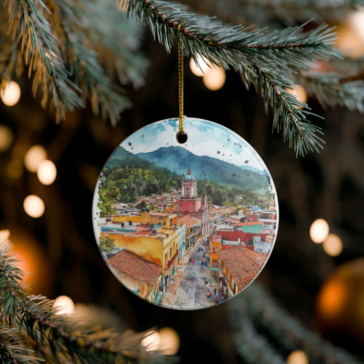 Cuetzalan Mexico Ornament: Unique Cuetzalan Souvenir, Cuetzalan Mexico Xmas Decor, and Authentic Cuetzalan Gift