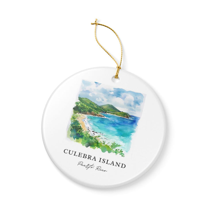 Culebra Island Puerto Rico Ornament: Unique Culebra Island Souvenir, Culebra Island Puerto Rico Xmas Decor, and Authentic Culebra Island Gift