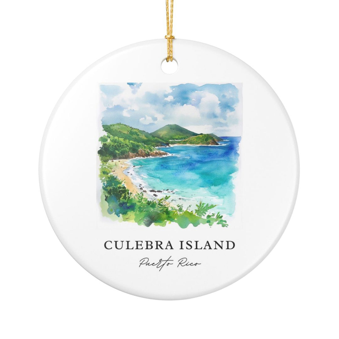Culebra Island Puerto Rico Ornament: Unique Culebra Island Souvenir, Culebra Island Puerto Rico Xmas Decor, and Authentic Culebra Island Gift