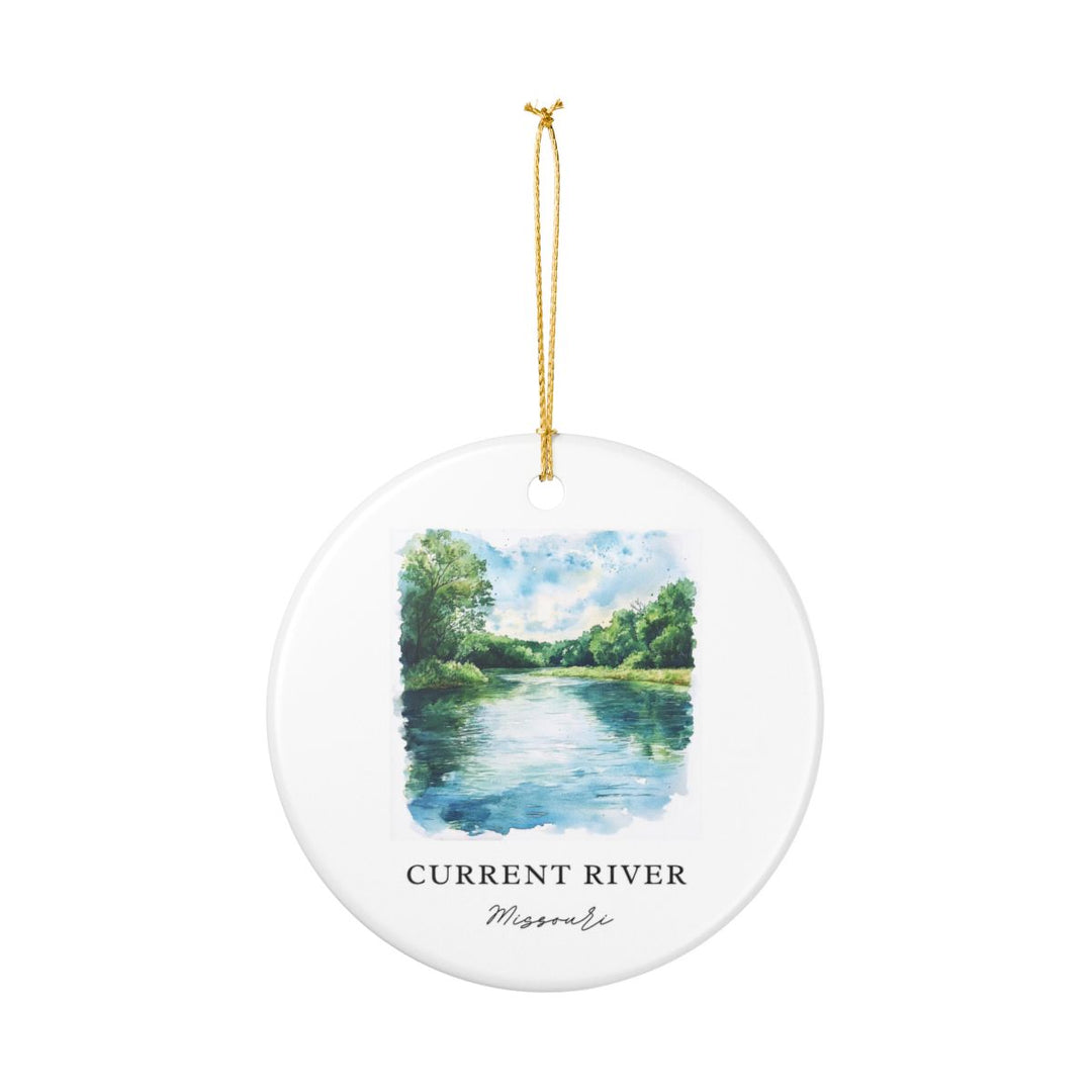 Current River Missouri USA Ornament: Unique Current River Souvenir, Current River Missouri Xmas Decor, and Authentic Current River Gift
