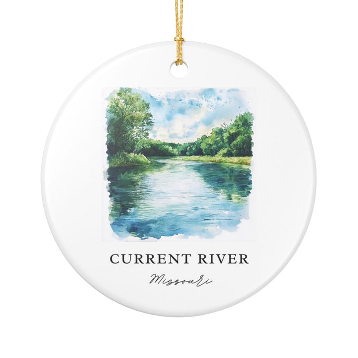 Current River Missouri USA Ornament: Unique Current River Souvenir, Current River Missouri Xmas Decor, and Authentic Current River Gift