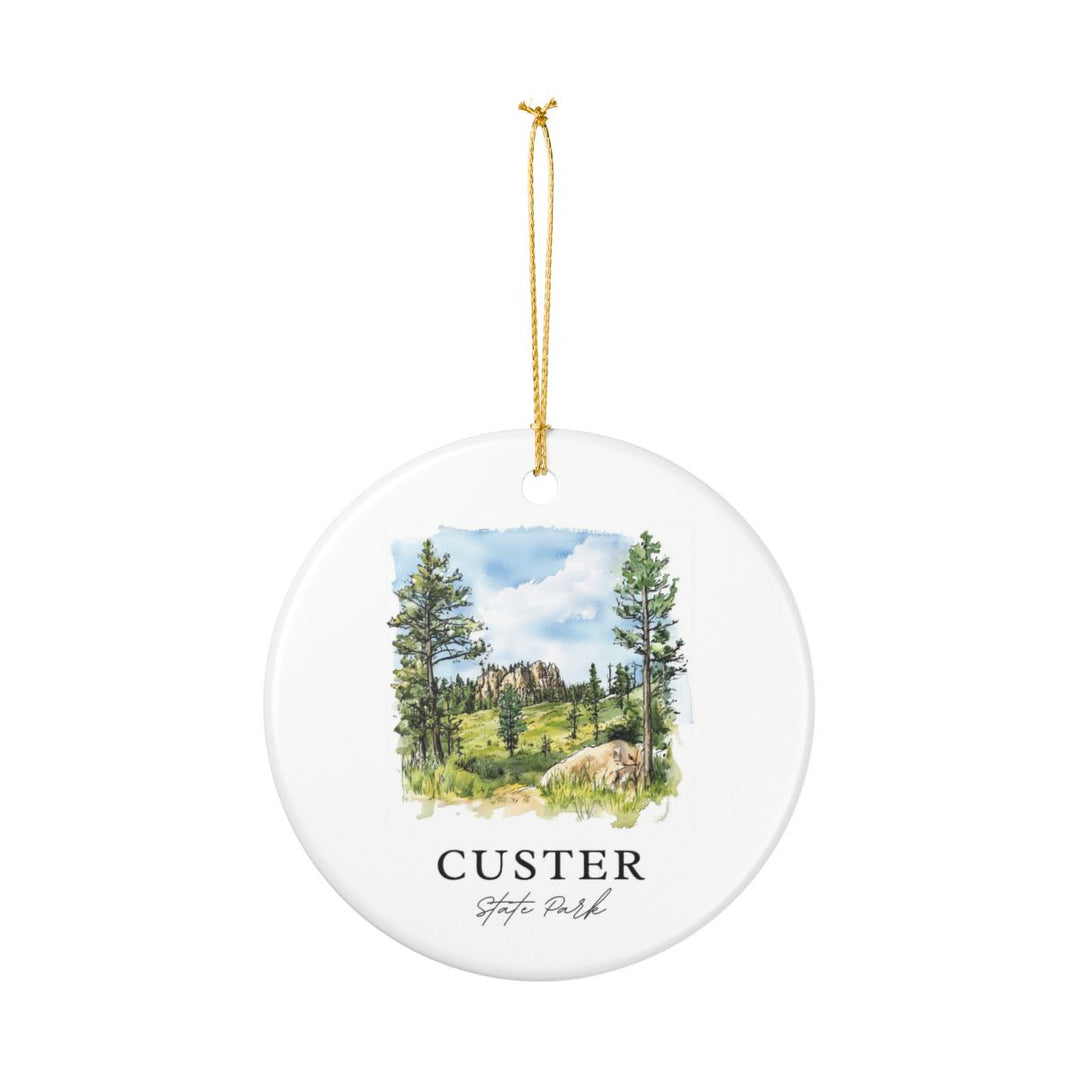 Custer State Park South Dakota Ornament: Unique Custer State Park Souvenir, Custer State Park Xmas Decor, and Authentic Custer State Park Gift