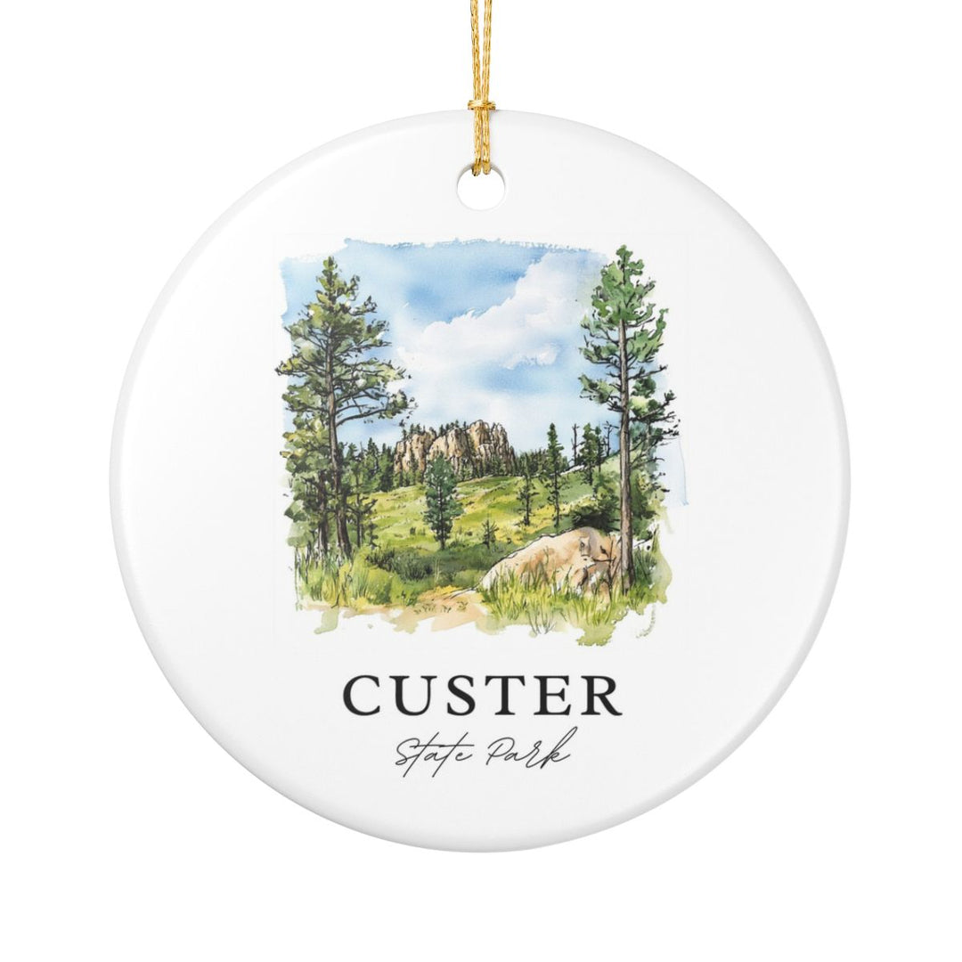 Custer State Park South Dakota Ornament: Unique Custer State Park Souvenir, Custer State Park Xmas Decor, and Authentic Custer State Park Gift